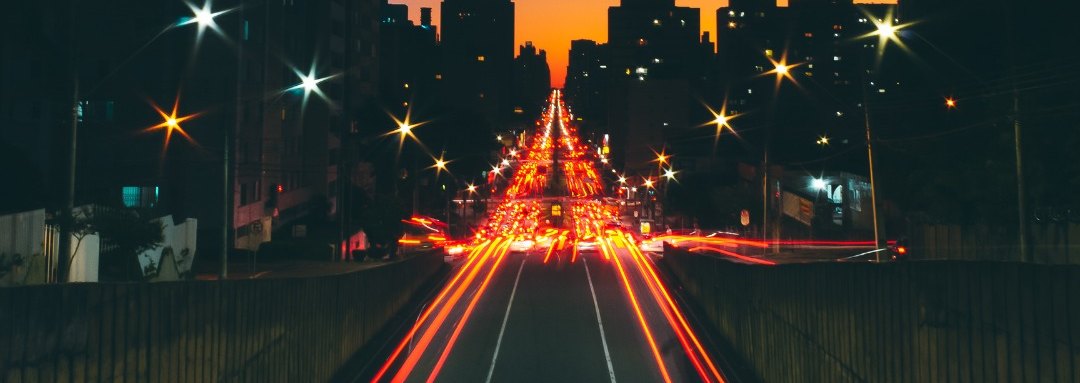 City street at night